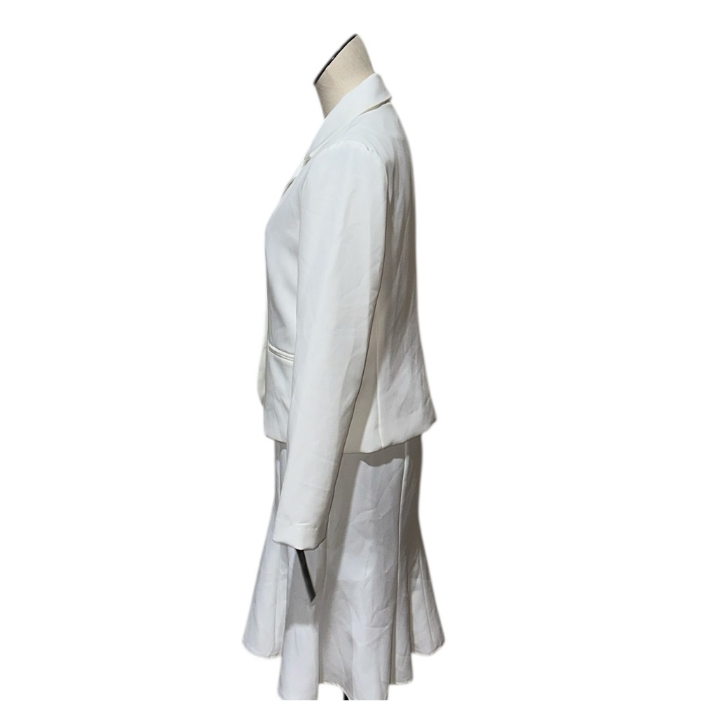 NWT Shelby Rose New York True Red 2PCs Suit Set Blazer Skirt SZ-6 White - Picture 5 of 6